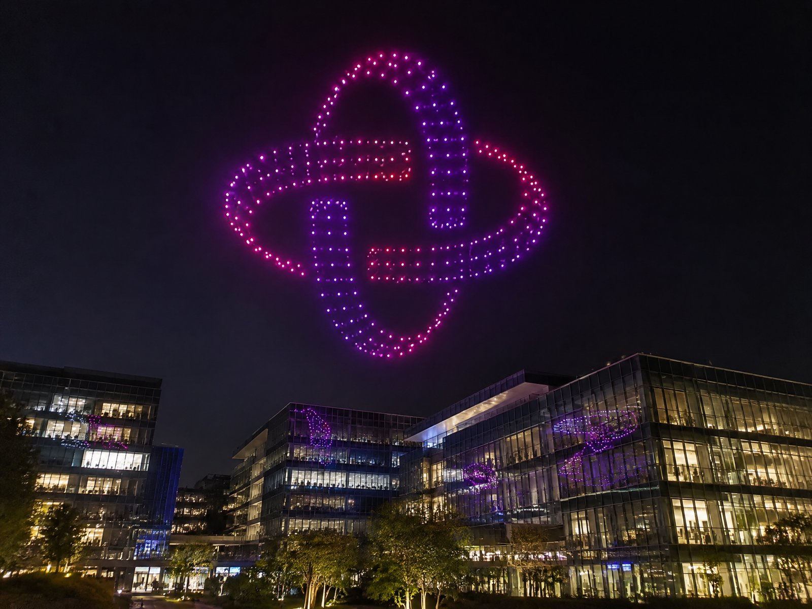 Drone photo illustrating: Corporate Drone Shows: Logos, Launches and Brand Activations